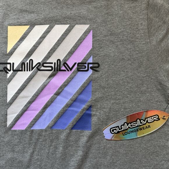 Men’s Quicksilver Gray Graphic Tee Tshirt Brand New With Tags - Size M - Picture 2 of 4
